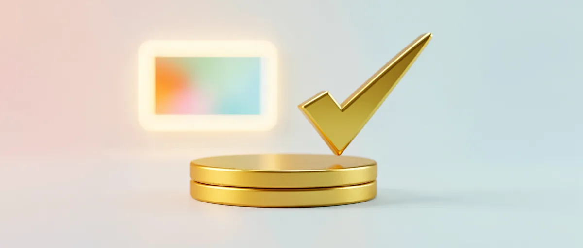 A stack of gold coins beside a floating golden checkmark — illustration for Best Invoicing Software in 2026